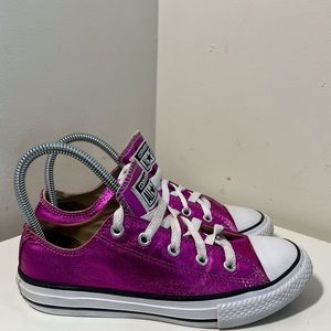 Converse Chuck Taylor All Star Metallic Purple Shoes- Youth Size 2